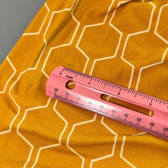 Arianna by Howards Womens Small Medium Gold Hexagon Print Short Sleeve Dress New - Picture 13 of 14